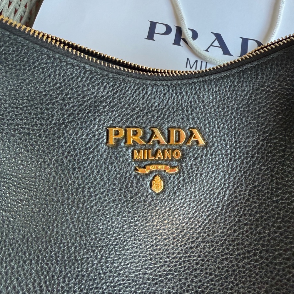 Prada Black Shoulder Bag with Gold Hardware - Picture 10 of 14